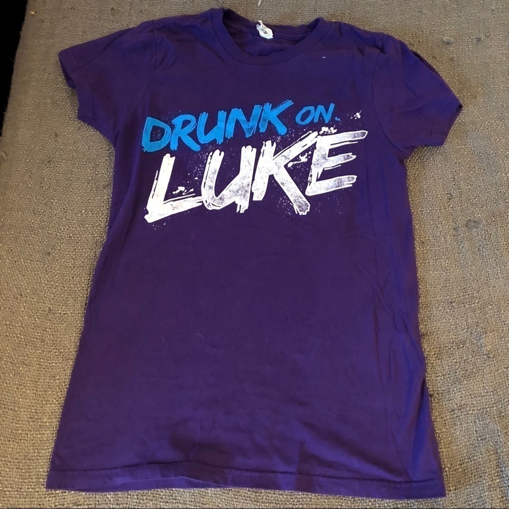 Luke Bryan “Drunk on Luke” Concert Graphic Tee – Purple – Size Small